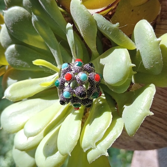 Art Deco Style Ring Multi Color - Picture 3 of 10